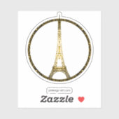 Eiffel Tower Glitter sparken Sticker (Vel)