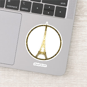 Eiffel Tower Glitter sparken Sticker