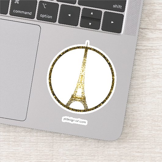 Eiffel Tower Glitter sparken Sticker (Detail)
