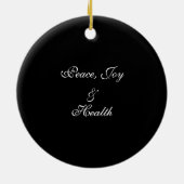 Eiffel Tower Gold glitter sparkles Personaliseert Keramisch Ornament (Achterkant)