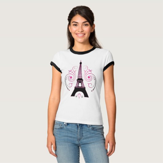 Eiffel Tower Grafisch ontwerpshirt T-shirt (Voorkant volledig)