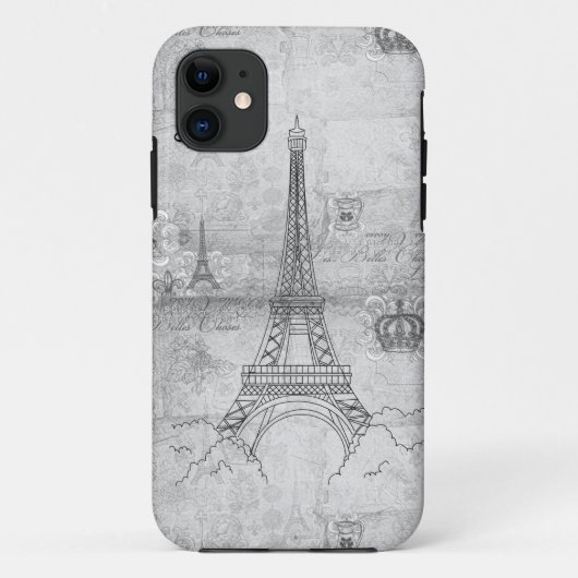 Eiffel Tower Gray iPhone 5 Hoesje (Achterkant)