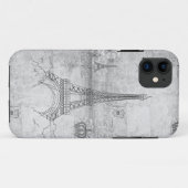Eiffel Tower Gray iPhone 5 Hoesje (Achterkant (horizontaal))