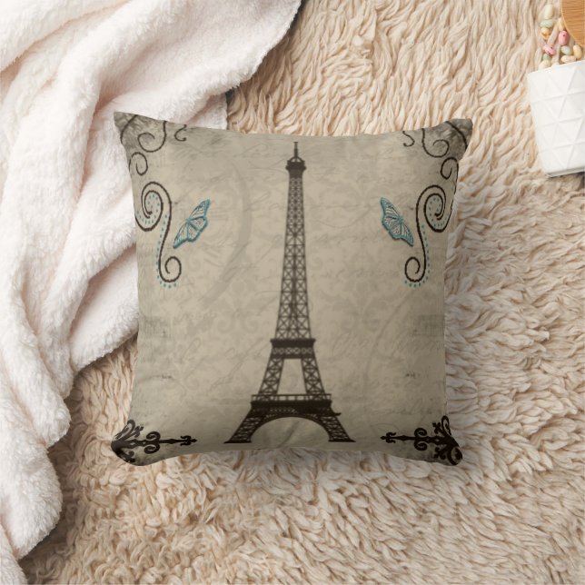 Eiffel Tower Grunge American MoJo Pillow Kussen (Deken)