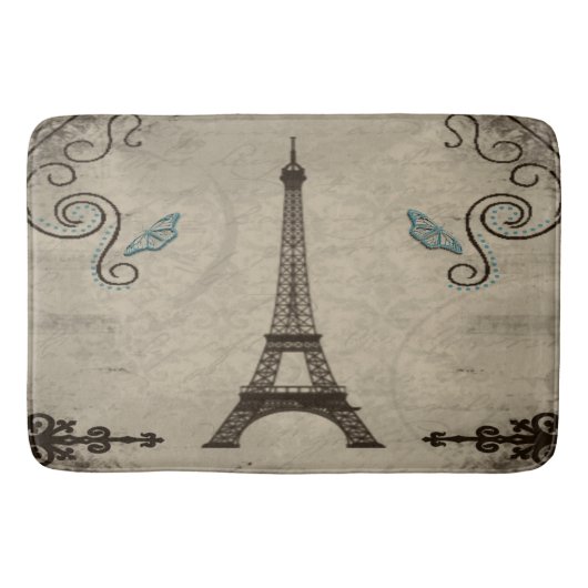 Eiffel Tower Grunge Bath Mat (Voorkant)