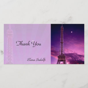 Eiffel Tower - Hartelijk dank voor uw fotokaart Bedankkaart