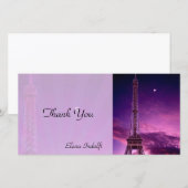 Eiffel Tower - Hartelijk dank voor uw fotokaart Bedankkaart (Voorkant / Achterkant)