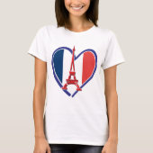 Eiffel Tower Heart T-shirt (Voorkant)