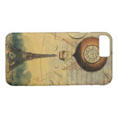 Eiffel Tower Hot Air Ballon Steampunk Case-Mate iPhone Case (Achterkant (Horizontaal))
