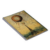 Eiffel Tower Hot Air Ballon Steampunk Notitieboek (Rechterzijde)