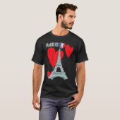 Eiffel Tower I Love Paris France Souvenir French T-shirt (Voorkant volledig)