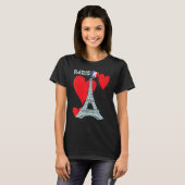 Eiffel Tower I Love Paris France Souvenir French T-shirt (Voorkant volledig)