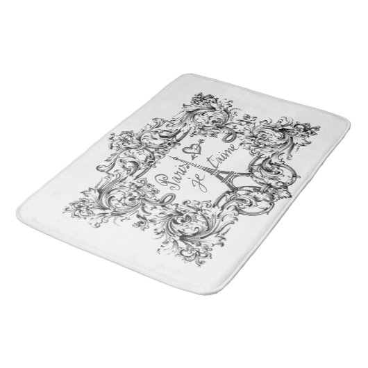 Eiffel Tower "I love Paris" "Paris Je taime" Badmat (Gekanteld)