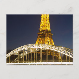 Eiffel Tower Illuminate Bridge Paris Briefkaart