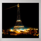 Eiffel Tower illuminated at 1900 Paris Exposition Poster (Voorkant)