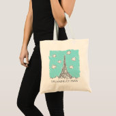 Eiffel Tower Illustratie aangepaste tekst tassen (Voorkant (product))