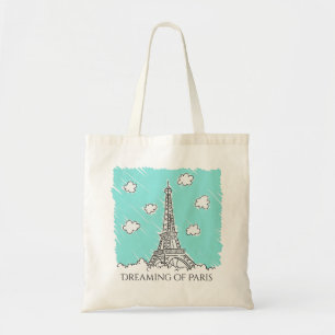 Eiffel Tower Illustratie aangepaste tekst tassen