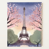 Eiffel Tower in Bloom | Paris France Watercolor Planner (Achterkant)