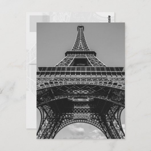 Eiffel Tower in Parijs Frankrijk Briefkaart (Voorkant / Achterkant)