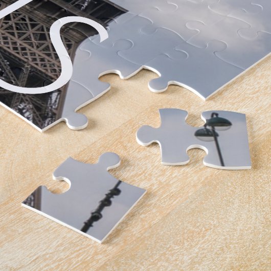 Eiffel Tower in Paris Artwork France Travel Legpuzzel (Zijkant)