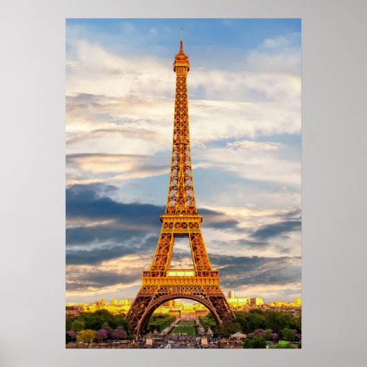 eiffel tower in paris, the city of love poster (Voorkant)