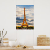 eiffel tower in paris, the city of love poster (Keuken)