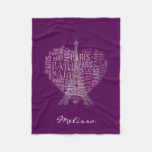 Eiffel Tower & Inscriptions Paris | Deep Paars