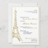 Eiffel Tower Invite Kaart (Voorkant)