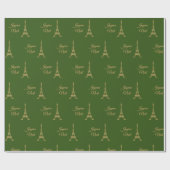 Eiffel Tower Joyeux Noel Cadeaupapier (Vlak)