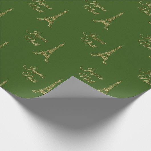 Eiffel Tower Joyeux Noel Cadeaupapier (Hoek)