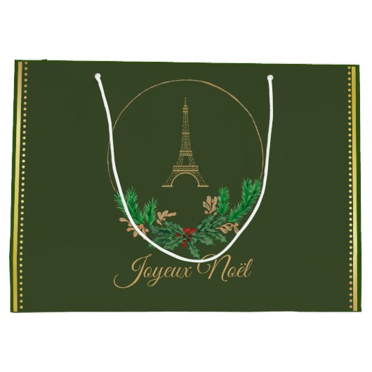 Eiffel Tower Joyeux Noel Groot Cadeauzakje (Achterkant)