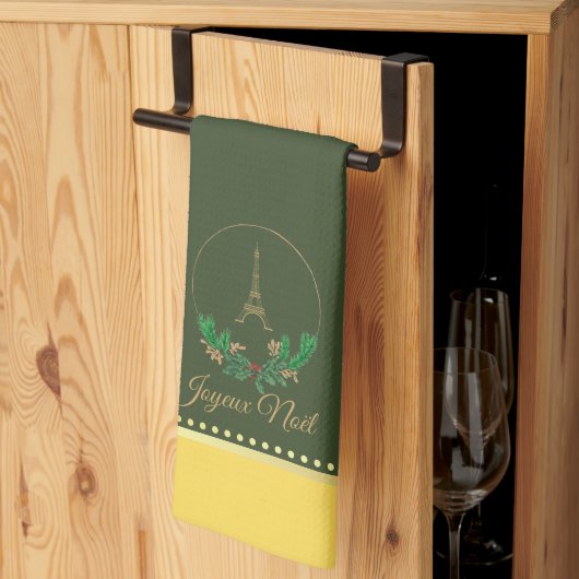 Eiffel Tower Joyeux Noel Kitchen Towel Theedoek (Derde Gevouwen)