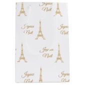 Eiffel Tower Joyeux Noel Medium Cadeauzakje (Voorkant)