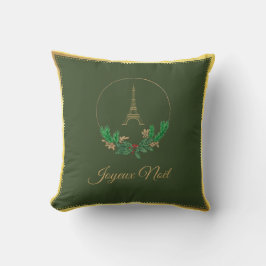 Eiffel Tower Joyeux Noel Pillow Kussen