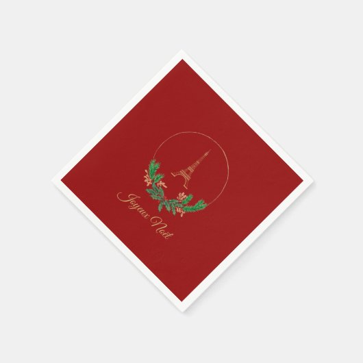 Eiffel Tower Joyeux Noel Servet (Hoek)