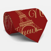 Eiffel Tower Joyeux Noel Stropdas (Opgerold)