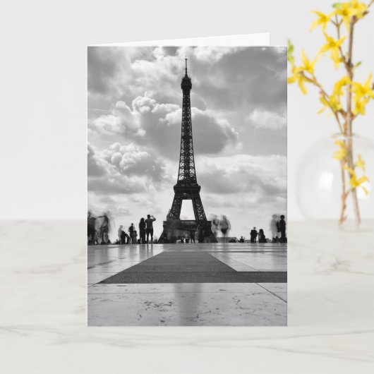Eiffel Tower Kaart (Gele Bloem)
