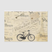  Eiffel Tower Key Bicycle, Frans script Tissuepapier (Voorkant)
