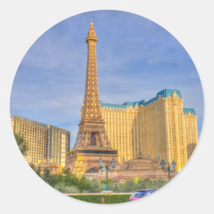 Eiffel Tower Las Vegas Limousine Nevada Ronde Sticker