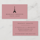 Eiffel Tower Logo Blush Visitekaartje (Voorkant / Achterkant)