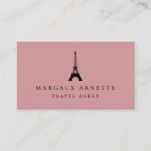 Eiffel Tower Logo Blush Visitekaartje (Voorkant)