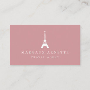 Eiffel Tower Logo Blush Visitekaartje