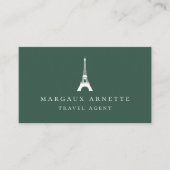 Eiffel Tower Logo Green Visitekaartje (Voorkant)