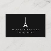 Eiffel Tower Logo zwart Visitekaartje (Voorkant)