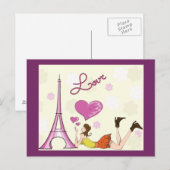 EIFFEL TOWER LOVE BRIEFKAART (Voorkant / Achterkant)