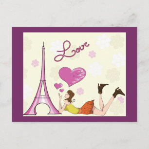 EIFFEL TOWER LOVE BRIEFKAART