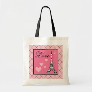 Eiffel Tower Love Canvas tas