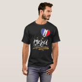 Eiffel Tower Merci French Souvenir Paris Frankrijk T-shirt (Voorkant volledig)