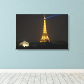 Eiffel Tower nacht Canvas Afdruk (Insitu (Houten vloer))