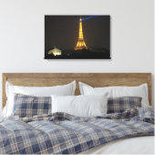 Eiffel Tower nacht Canvas Afdruk (Insitu (Slaapkamer))